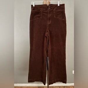 7 For All Mankind High waist Wide Leg Corduroy Pants Women’s size 8 Boho